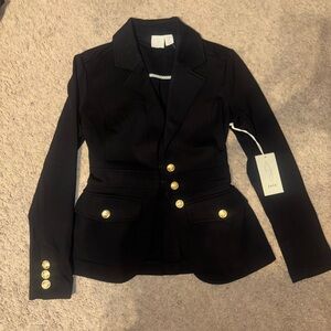 Joie Black and Gold Tailored Blazer